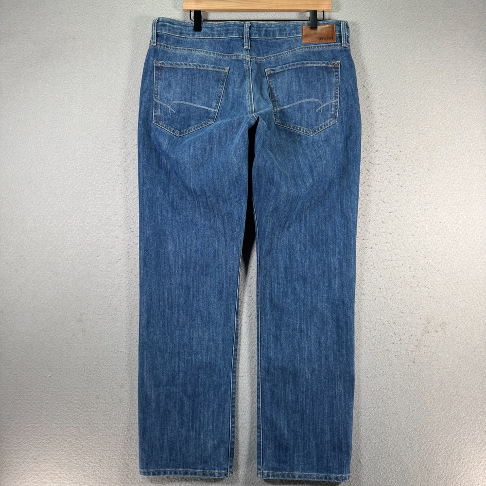 Mavi Matt Jeans Mens 35x32 Blue Lightwash Relaxed Straight Leg Denim Comfort - Picture 2 of 16
